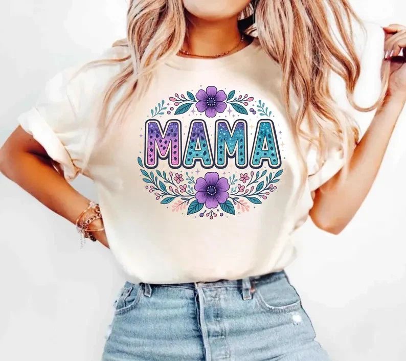 Floral Mama Comfort Tee Cute Mother's Day Gift Unisex T-shirt, Sweatshirt, Hoodie, Long Sleeve Tee - T-Shirt, Sweatshirt, Hoodie