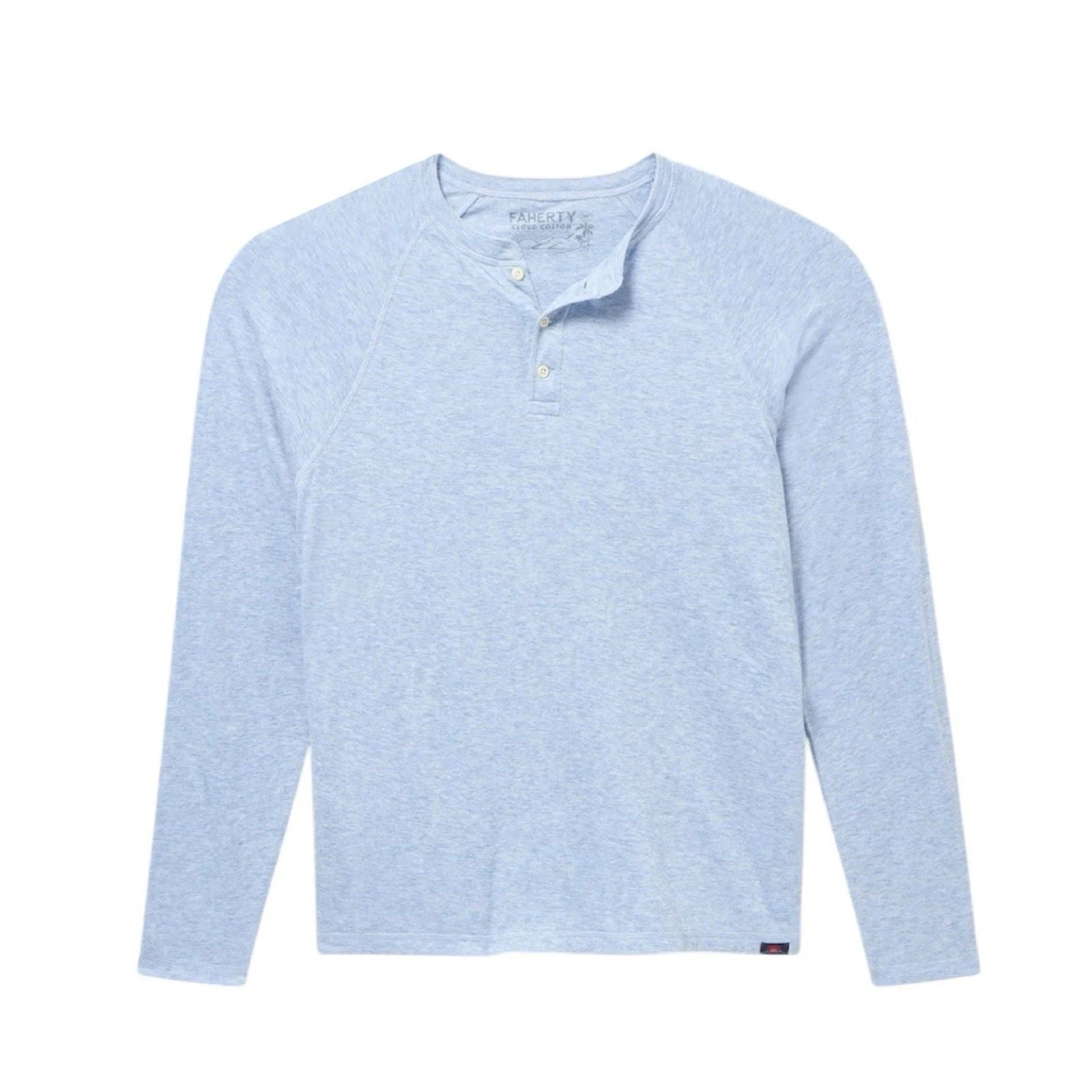Faherty Men's Newport Cloud Henley L/S T-Shirt Retail: $98 (NWT) Unisex T-shirt, Sweatshirt, Hoodie, Long Sleeve Tee - T-Shirt, Sweatshirt, Hoodie