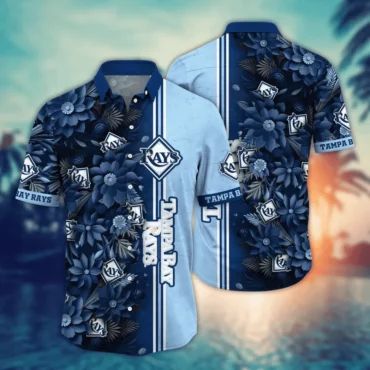 Tampa Bay Rays Dual Tone Bloom Hawaiian Shirt Unisex T-shirt, Sweatshirt, Hoodie, Long Sleeve Tee - T-Shirt, Sweatshirt, Hoodie