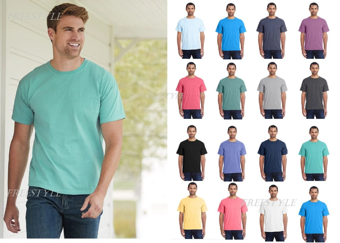 NEW! ComfortWash by Hanes Garment Dyed Short Sleeve Men's T-Shirt GDH100 on SALE Unisex T-shirt, Sweatshirt, Hoodie, Long Sleeve Tee - T-Shirt, Sweatshirt, Hoodie