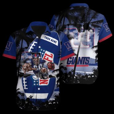 Personalized New York Giants Gridiron Palm Hawaiian Shirt Unisex T-shirt, Sweatshirt, Hoodie, Long Sleeve Tee - T-Shirt, Sweatshirt, Hoodie