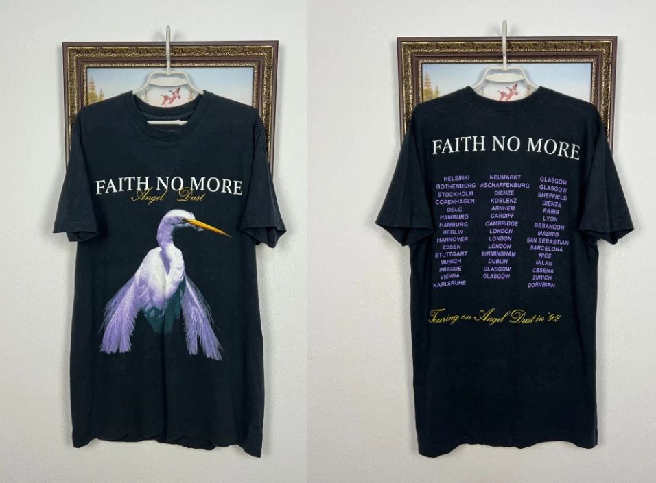 Vintage 1992 90s Faith No More Angel Dust Tour Tee Band Shirt Over Print S-5XL Unisex T-shirt, Sweatshirt, Hoodie, Long Sleeve Tee - T-Shirt, Sweatshirt, Hoodie