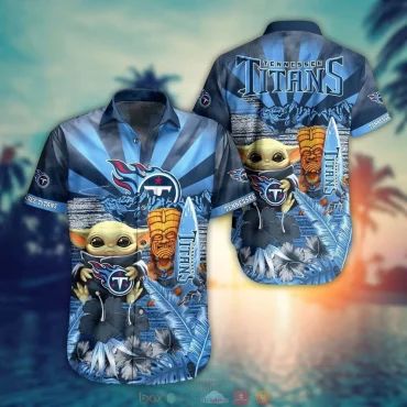 Tennessee Titans Tropical Tiki Hawaiian Shirt Unisex T-shirt, Sweatshirt, Hoodie, Long Sleeve Tee - T-Shirt, Sweatshirt, Hoodie