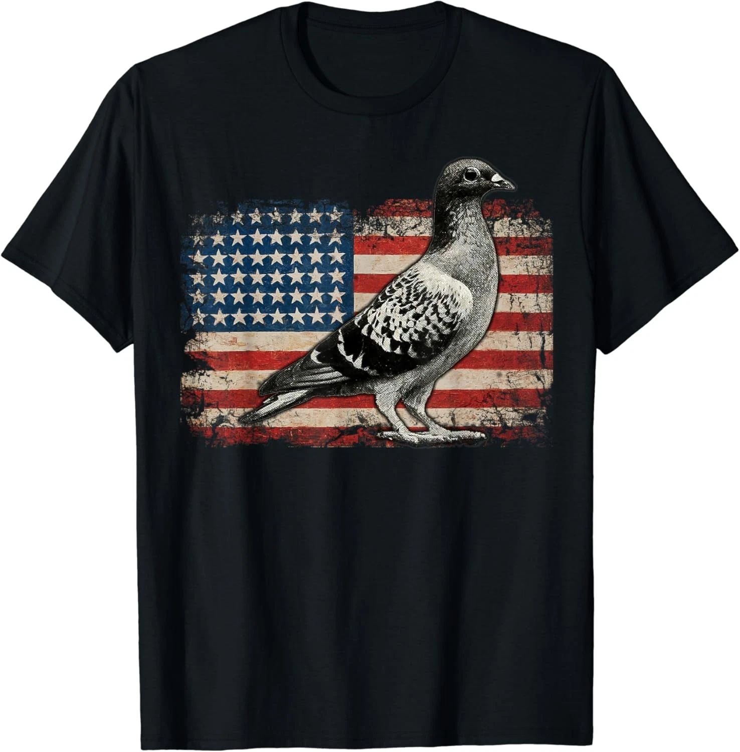 Pigeon Bird 4th of July USA Patriotic Gift  pigeon USA flag T-Shirt Unisex T-shirt, Sweatshirt, Hoodie, Long Sleeve Tee - T-Shirt, Sweatshirt, Hoodie