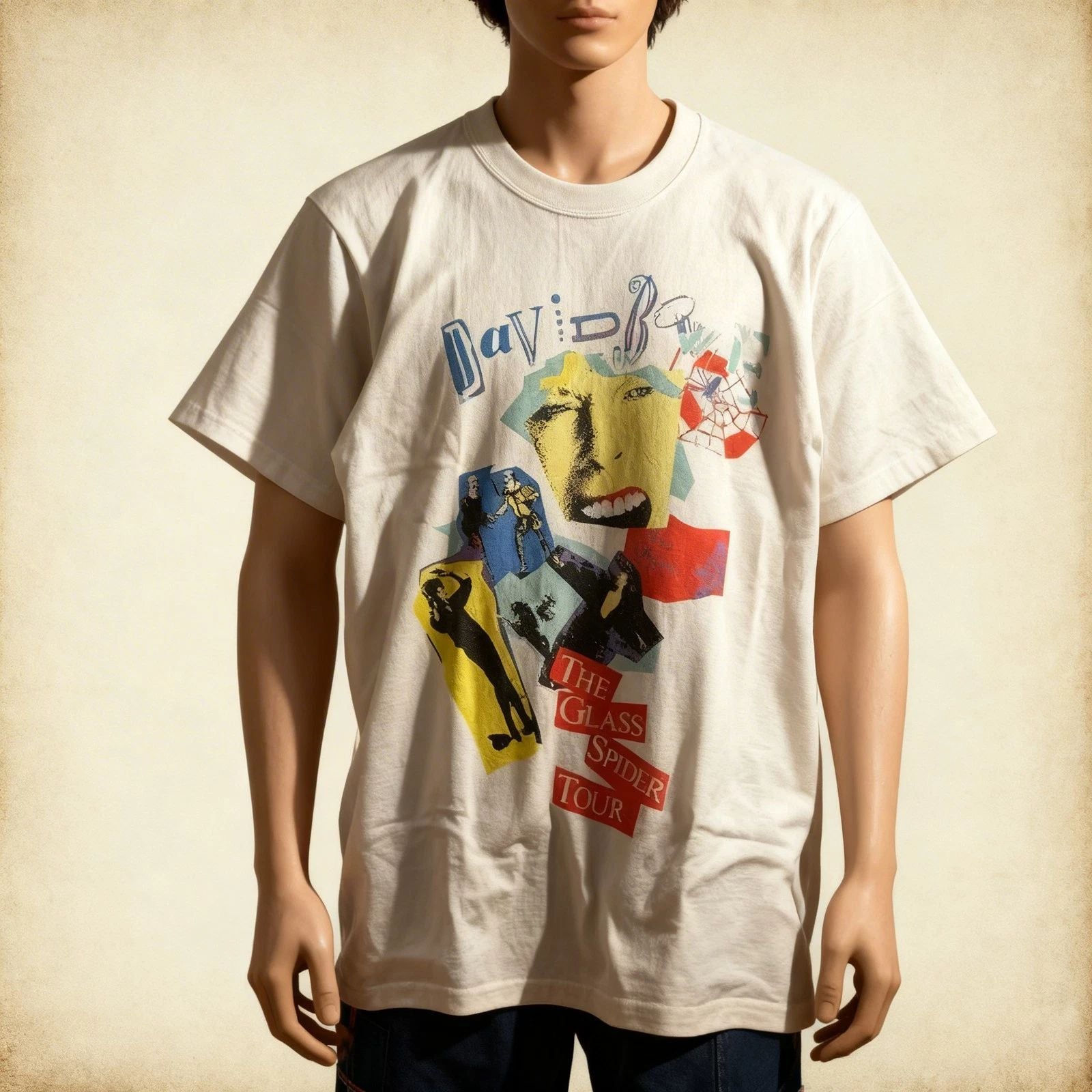 DAVID BOWIE - THE GLASS SPIDER TOUR WHITE UNISEX TSHIRT S-5XL Unisex T-shirt, Sweatshirt, Hoodie, Long Sleeve Tee - T-Shirt, Sweatshirt, Hoodie