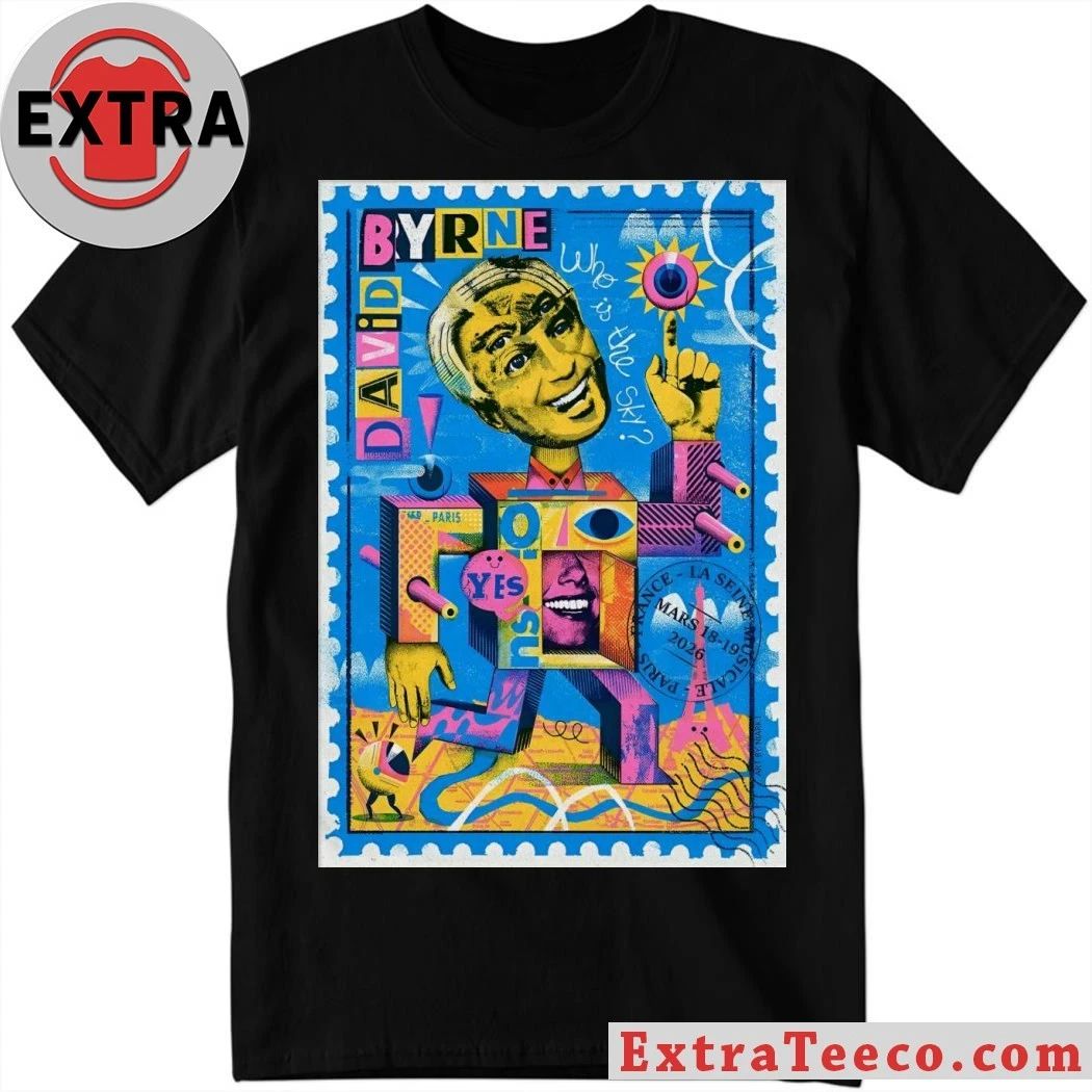 David Byrne Paris France March 18-19 2026 La Grande Seine Tour Poster Shirt Unisex T-shirt, Sweatshirt, Hoodie, Long Sleeve Tee - T-Shirt, Sweatshirt, Hoodie