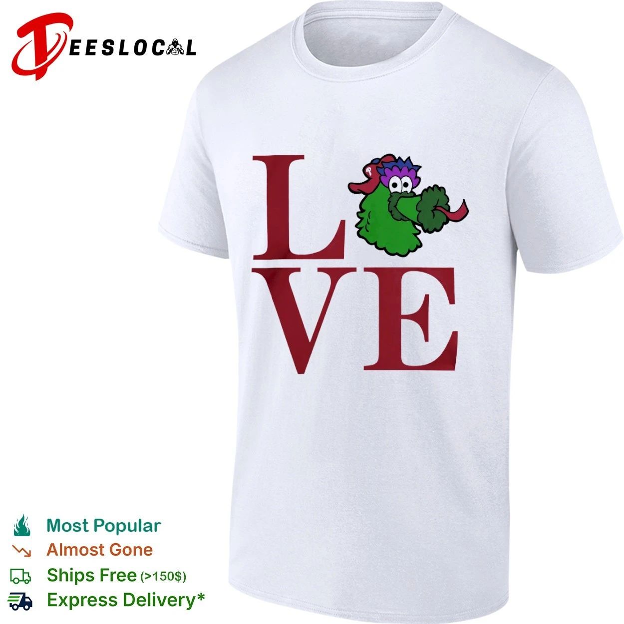 Love Philadelphia Phillies Phanatic Mascot T-shirt Unisex T-shirt, Sweatshirt, Hoodie, Long Sleeve Tee - T-Shirt, Sweatshirt, Hoodie