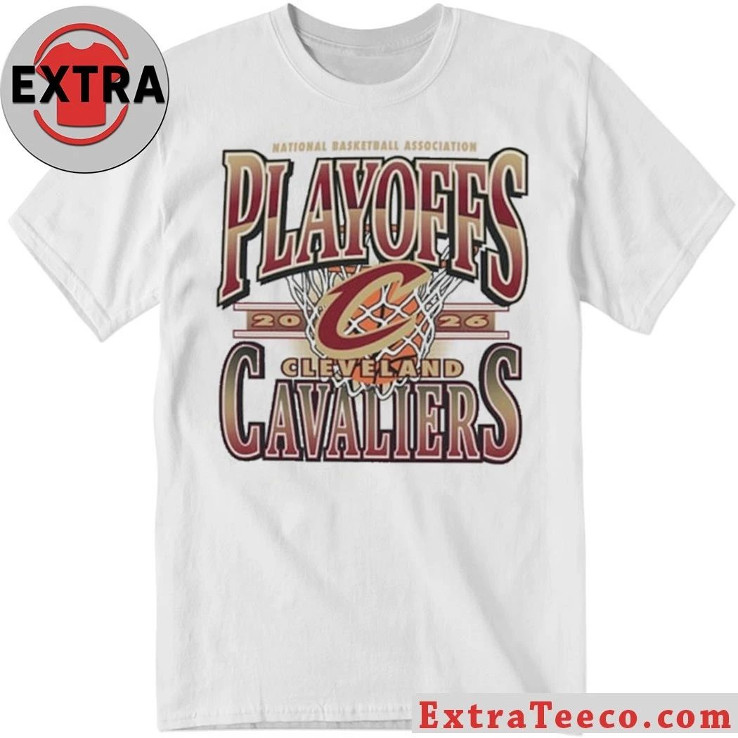 Cleveland Cavaliers White 2026 Playoff Participant Franklin Logo T-Shirt Unisex T-shirt, Sweatshirt, Hoodie, Long Sleeve Tee - T-Shirt, Sweatshirt, Hoodie