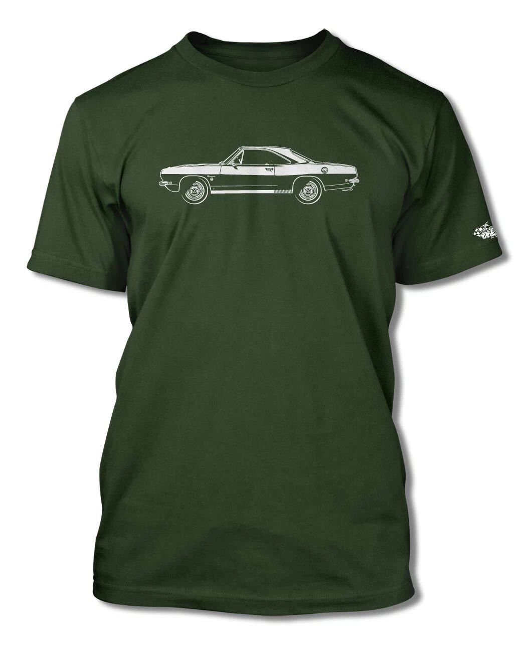 1968 Plymouth Barracuda Coupe T-Shirt - Men - Side View Unisex T-shirt, Sweatshirt, Hoodie, Long Sleeve Tee - T-Shirt, Sweatshirt, Hoodie