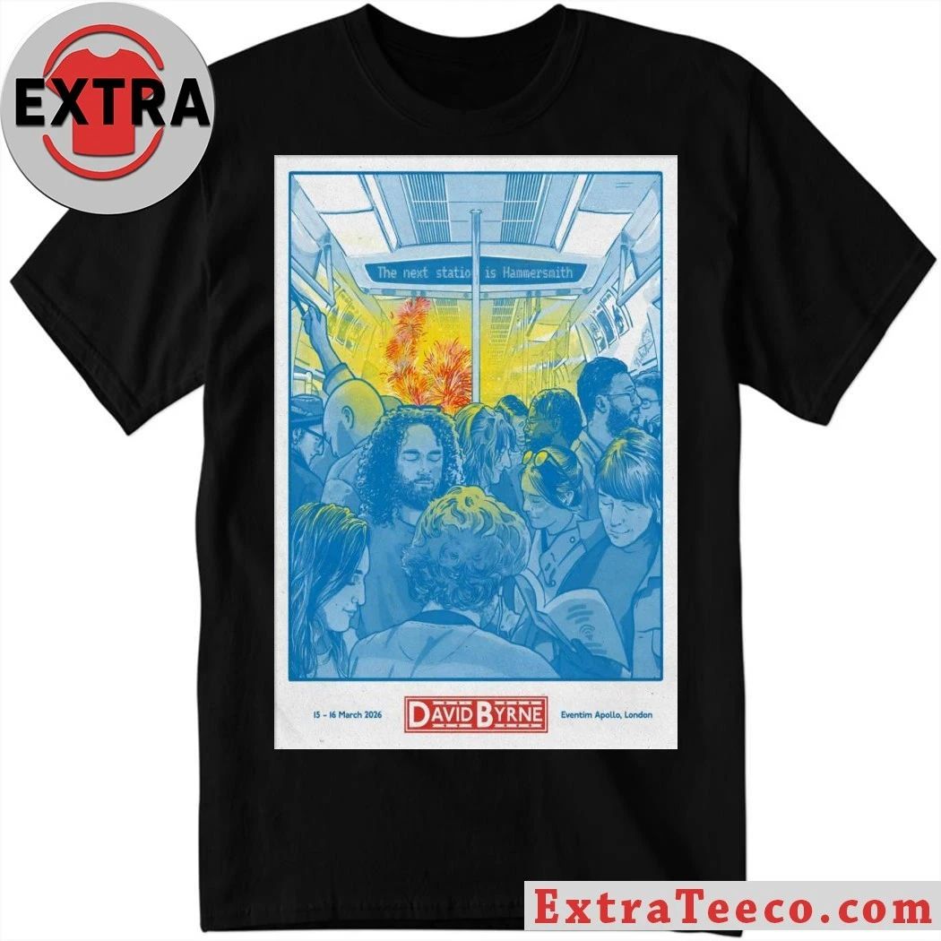 Original David Byrne Tour London UK On March 15-16 2026 Poster Shirt Unisex T-shirt, Sweatshirt, Hoodie, Long Sleeve Tee - T-Shirt, Sweatshirt, Hoodie