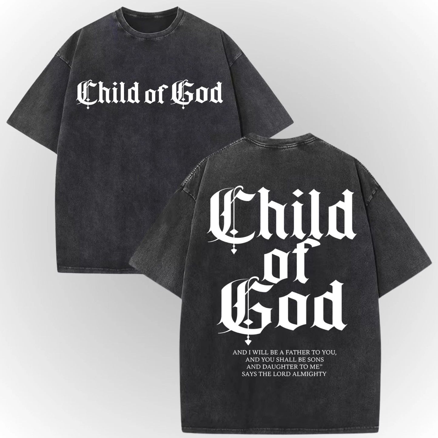 Child of God Shirt Vintage Christian Tee Oversized Acid Wash Gothic Faith Unisex Unisex T-shirt, Sweatshirt, Hoodie, Long Sleeve Tee - T-Shirt, Sweatshirt, Hoodie