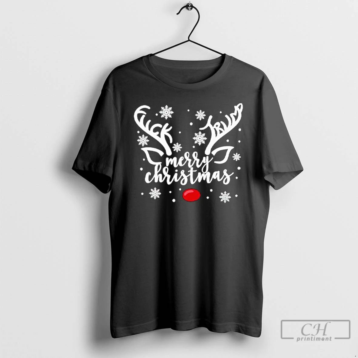 Premium Fck Trump Merry Christmas Reindeer Horns T Shirts Unisex T-shirt, Sweatshirt, Hoodie, Long Sleeve Tee - T-Shirt, Sweatshirt, Hoodie