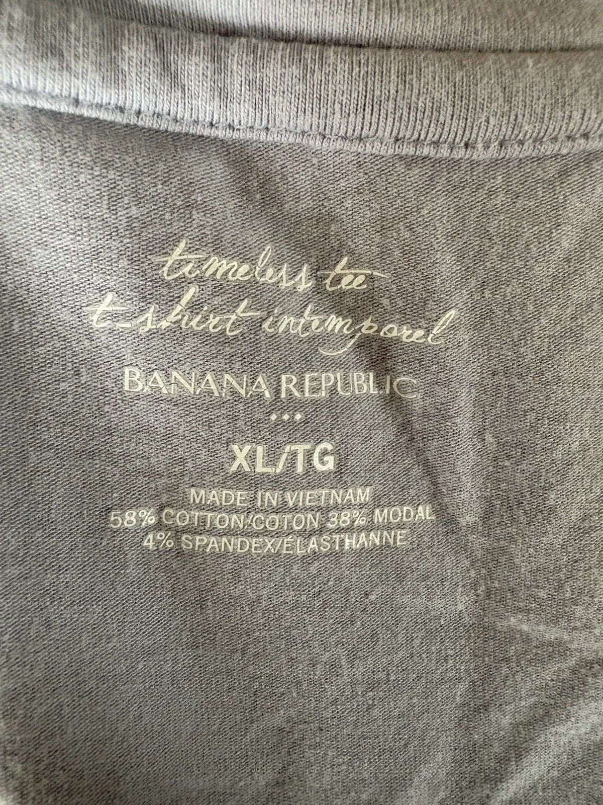 Banana Republic Timeless Tee Men's T-Shirt Gray V-Neck XL Cotton Blend Short Sl Unisex T-shirt, Sweatshirt, Hoodie, Long Sleeve Tee - T-Shirt, Sweatshirt, Hoodie