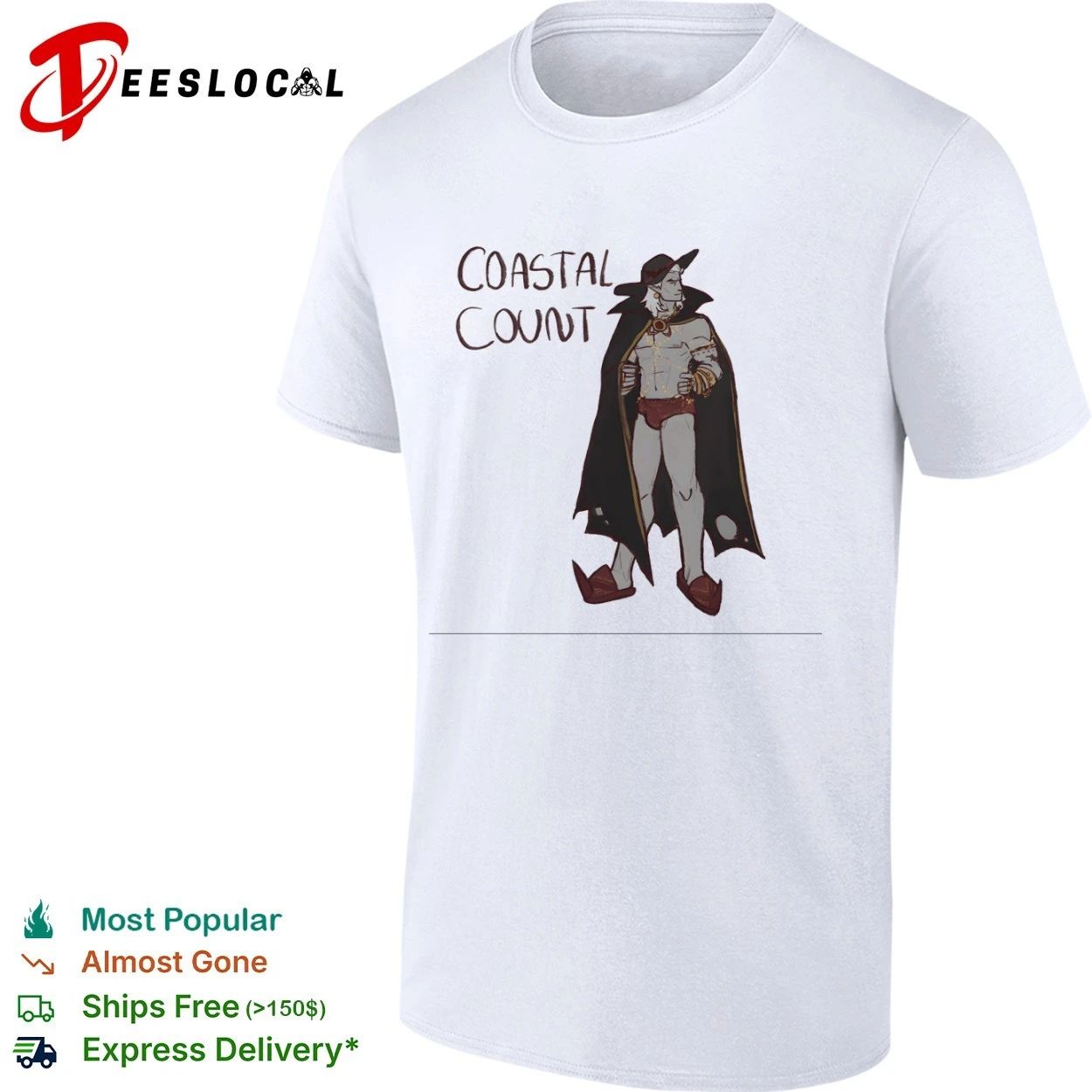 Coastal Count vampire fantasy character T-shirt Unisex T-shirt, Sweatshirt, Hoodie, Long Sleeve Tee - T-Shirt, Sweatshirt, Hoodie