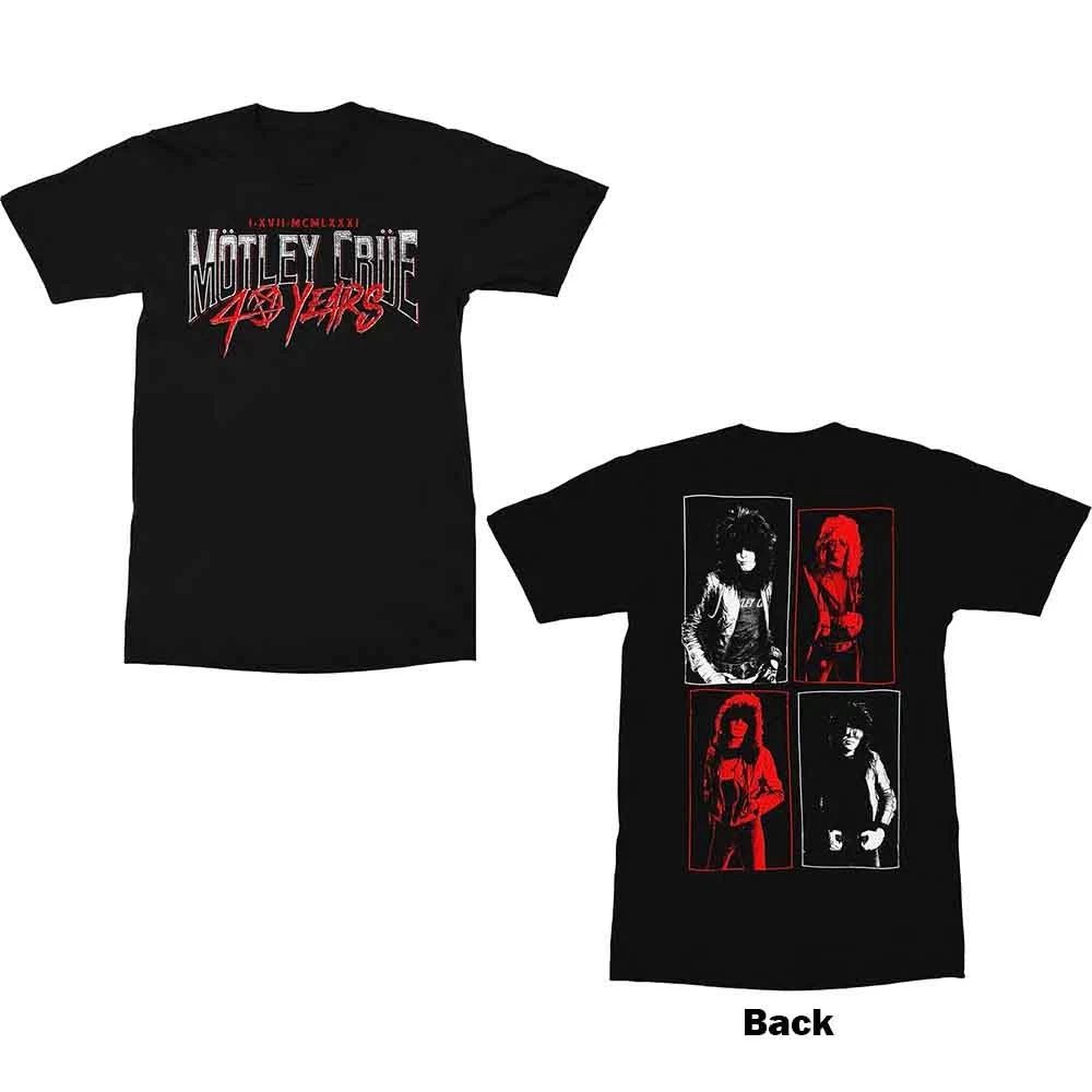 Motley Crue 40 Years Back Print Allowed Men's T-Shirt Unisex T-shirt, Sweatshirt, Hoodie, Long Sleeve Tee - T-Shirt, Sweatshirt, Hoodie