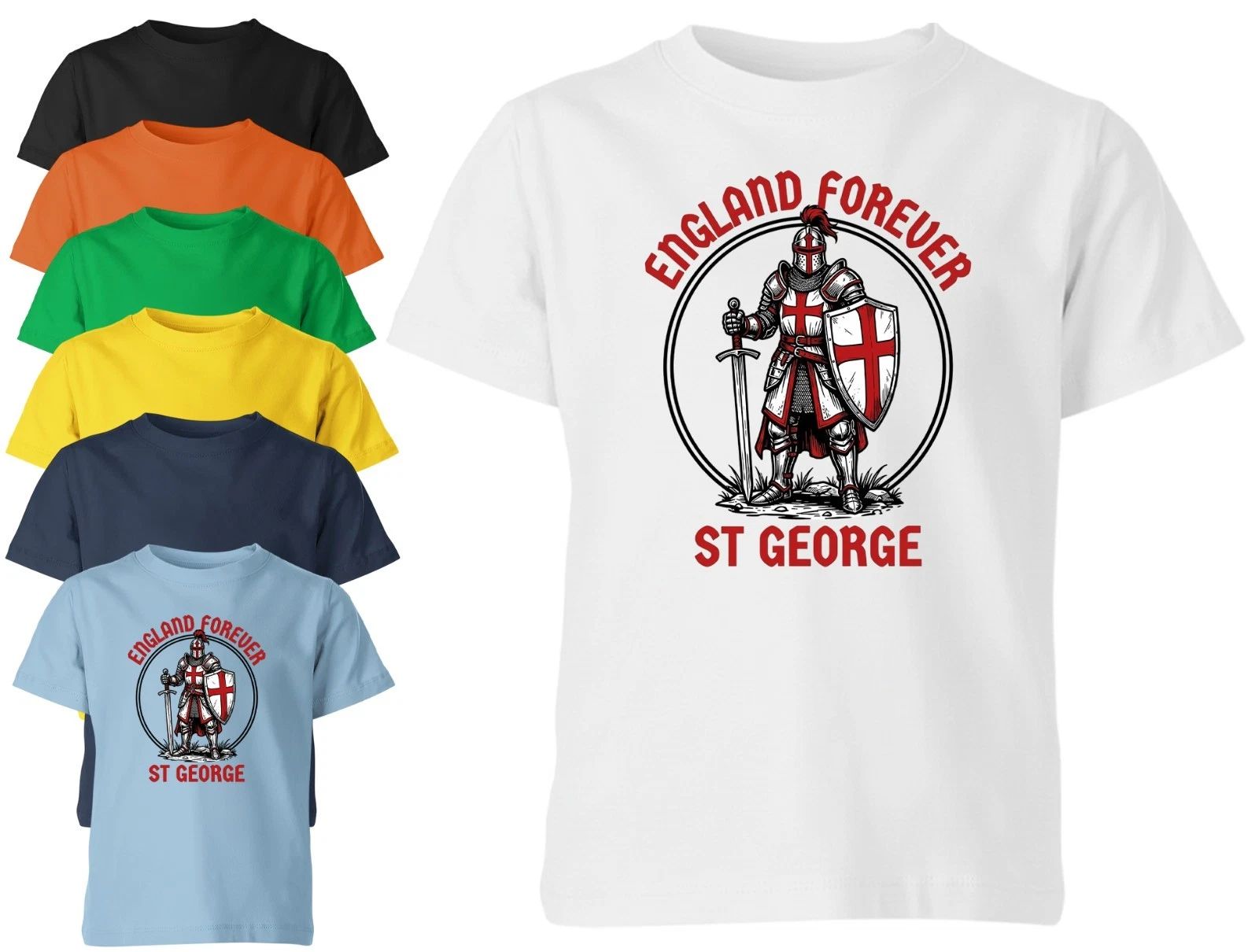 St Georges Day T Shirt England British Flag St George's Kids Unisex Tee Top Unisex T-shirt, Sweatshirt, Hoodie, Long Sleeve Tee - T-Shirt, Sweatshirt, Hoodie