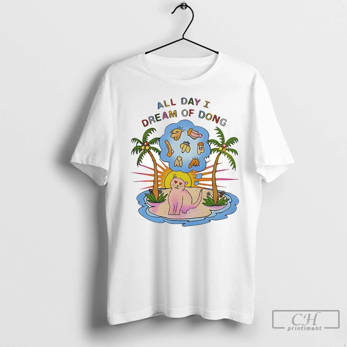 Premium Cat All Day I Dream Of Dong Unisex T-shirt, Sweatshirt, Hoodie, Long Sleeve Tee - T-Shirt, Sweatshirt, Hoodie