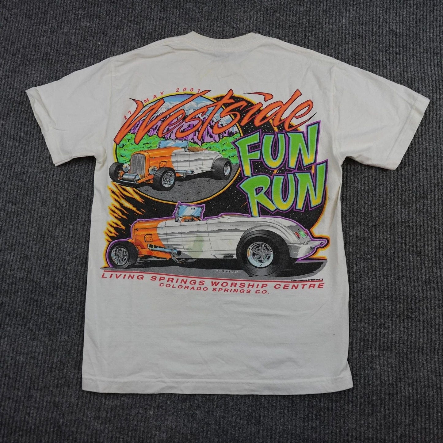 Vintage Hot Rod Shirt Mens Medium White Arizona Sport Shirts 2001 Unisex T-shirt, Sweatshirt, Hoodie, Long Sleeve Tee - T-Shirt, Sweatshirt, Hoodie