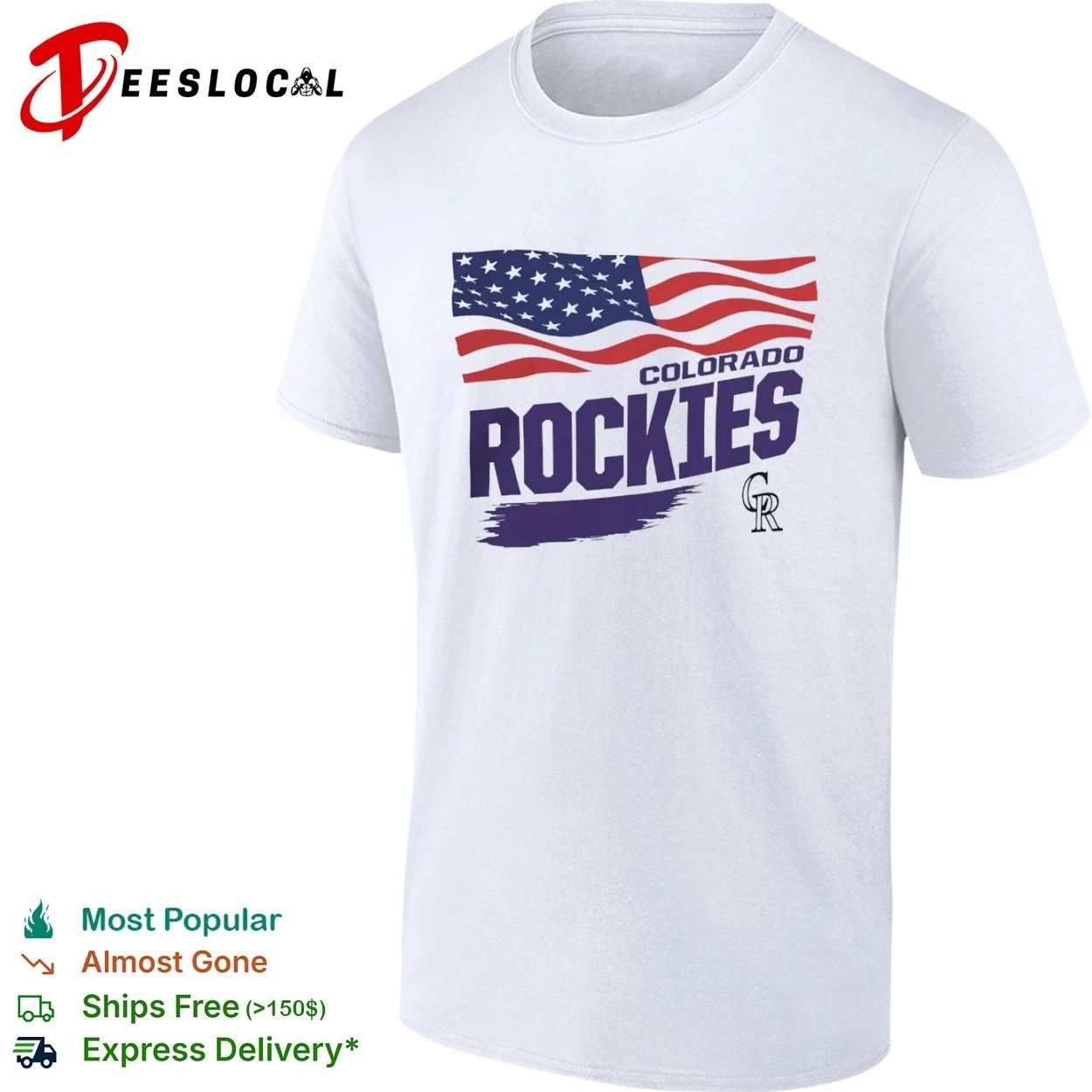 Colorado Rockies Waving Flag MLB baseball T-shirt Unisex T-shirt, Sweatshirt, Hoodie, Long Sleeve Tee - T-Shirt, Sweatshirt, Hoodie