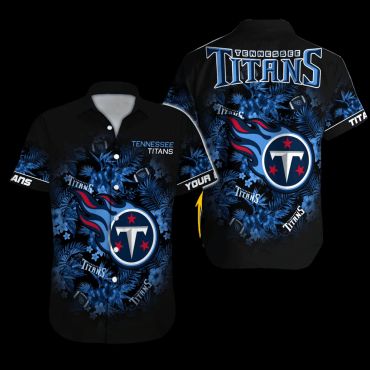 Personalized Tennessee Titans Midnight Flora Hawaiian Shirt Unisex T-shirt, Sweatshirt, Hoodie, Long Sleeve Tee - T-Shirt, Sweatshirt, Hoodie