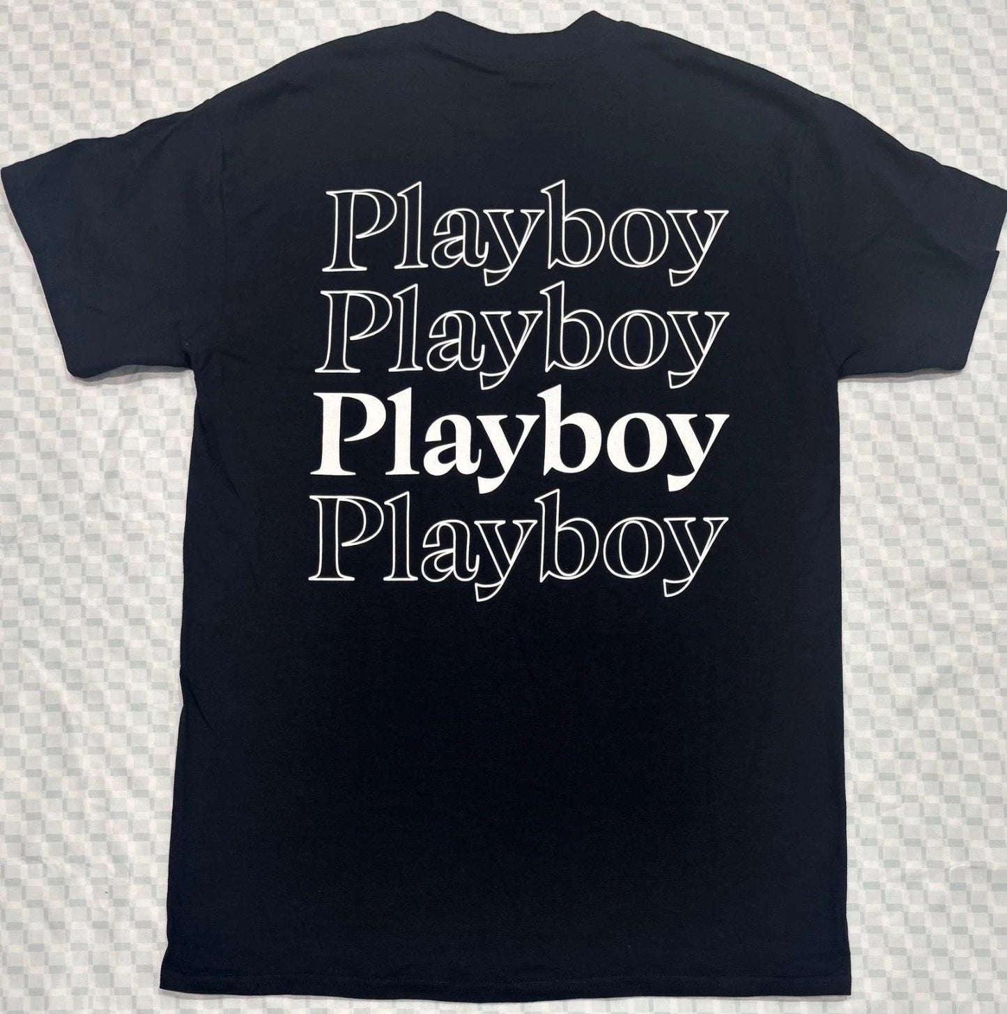 Playboy Bunny Stacked Logo T Shirt SIZE MD,LG,XL Unisex T-shirt, Sweatshirt, Hoodie, Long Sleeve Tee - T-Shirt, Sweatshirt, Hoodie