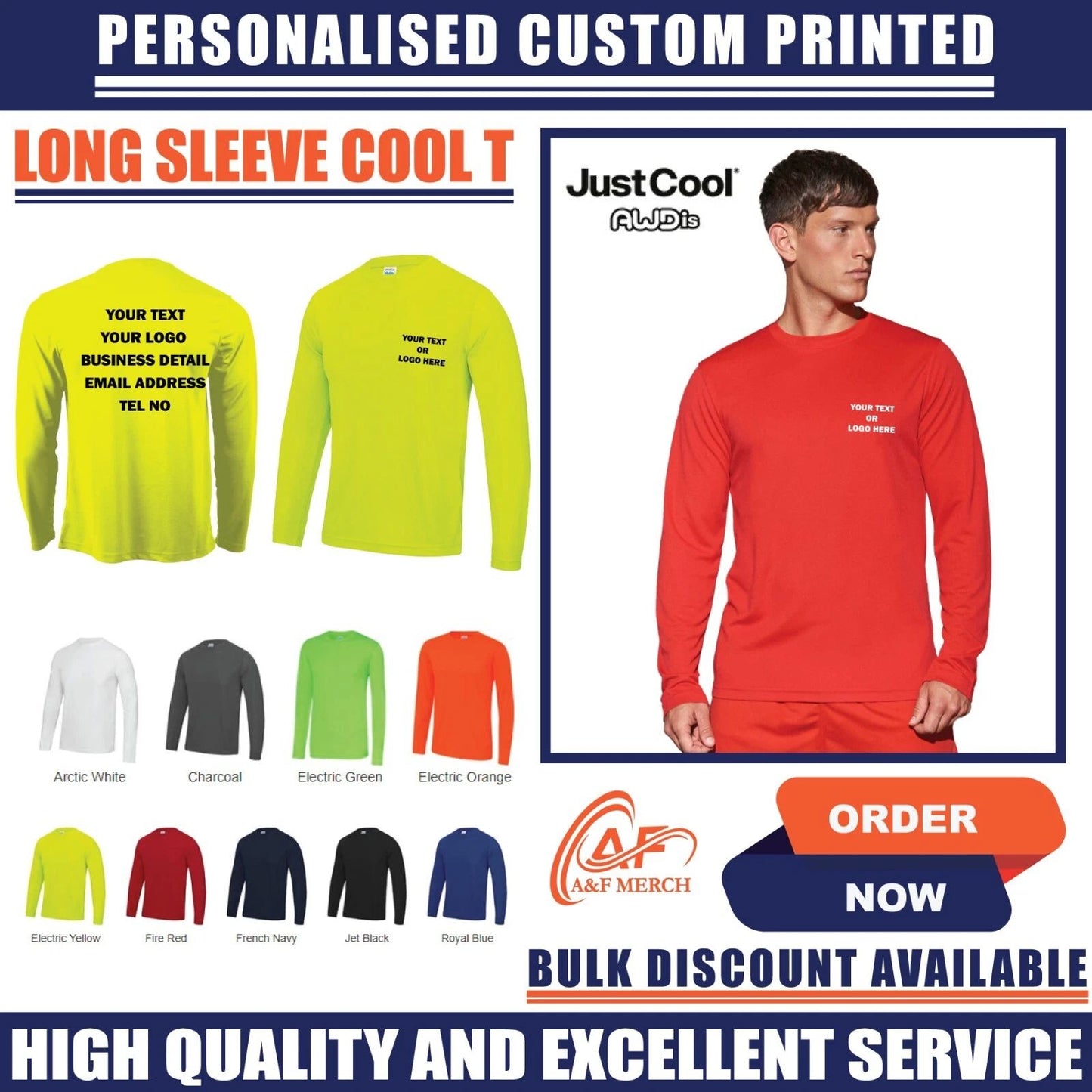 Personalised Custom Long sleeve cool T-shirt Quick Dry Wicking Polyester JC002 Unisex T-shirt, Sweatshirt, Hoodie, Long Sleeve Tee - T-Shirt, Sweatshirt, Hoodie