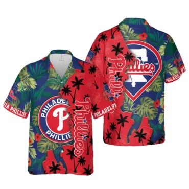 Philadelphia Phillies Palm Sunset Hawaiian Shirt Unisex T-shirt, Sweatshirt, Hoodie, Long Sleeve Tee - T-Shirt, Sweatshirt, Hoodie