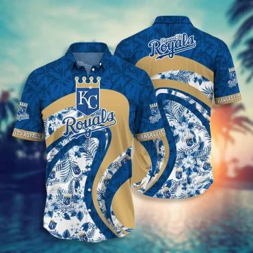 Kansas City Royals Palm Wave Hawaiian Shirt Unisex T-shirt, Sweatshirt, Hoodie, Long Sleeve Tee - T-Shirt, Sweatshirt, Hoodie