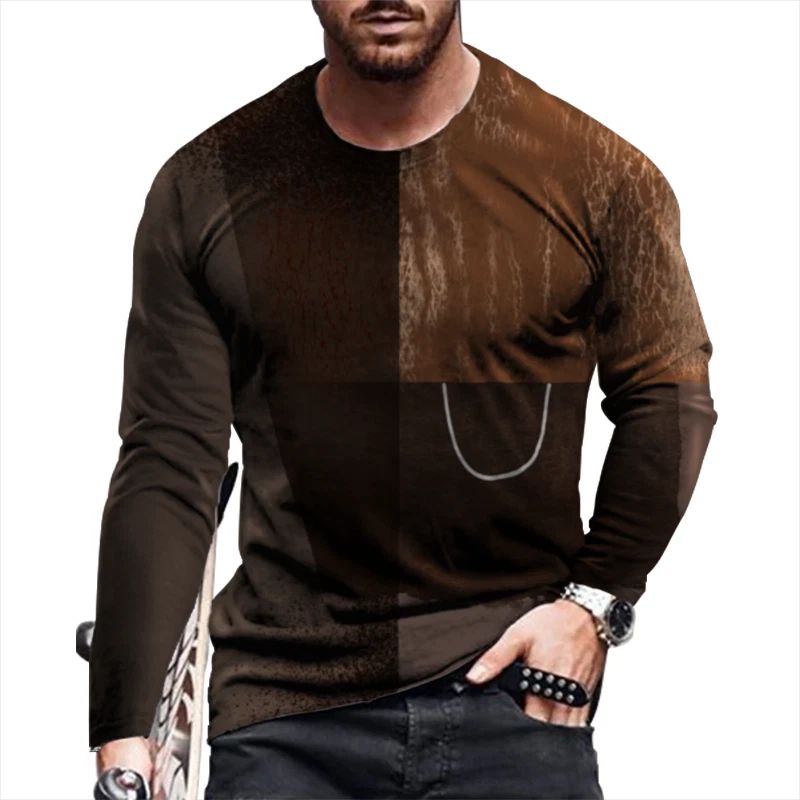Fashion T Shirt Men Vintage Brown Chocolate T-Shirt Long Sleeve Dress Ultra Soft Unisex T-shirt, Sweatshirt, Hoodie, Long Sleeve Tee - T-Shirt, Sweatshirt, Hoodie