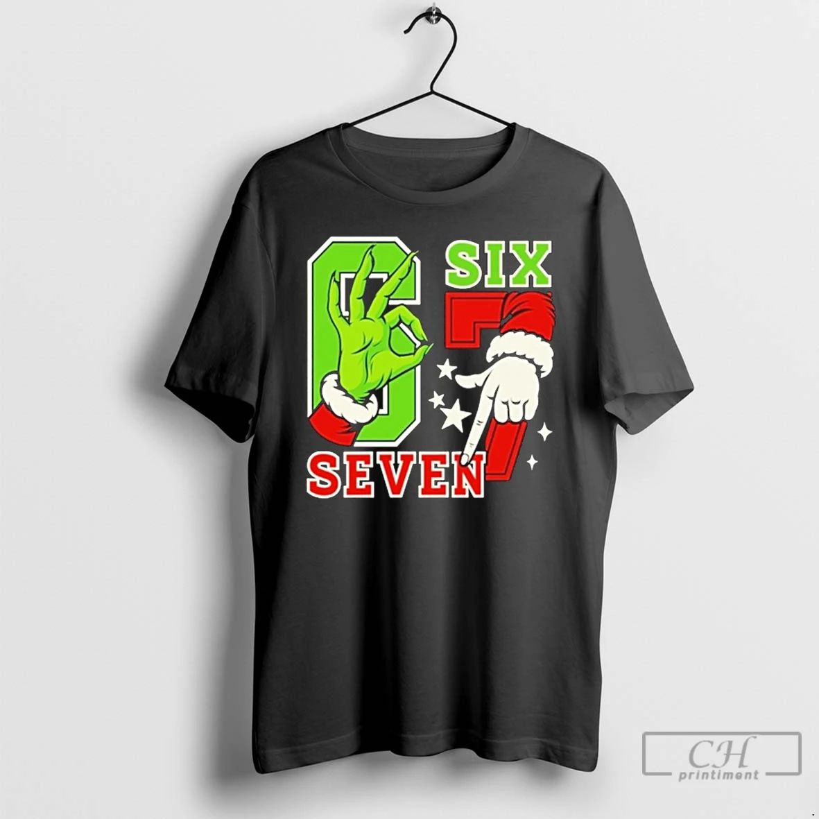 Premium Grinch Santa 67 Christmas Tiktok Trending T Shirts Unisex T-shirt, Sweatshirt, Hoodie, Long Sleeve Tee - T-Shirt, Sweatshirt, Hoodie