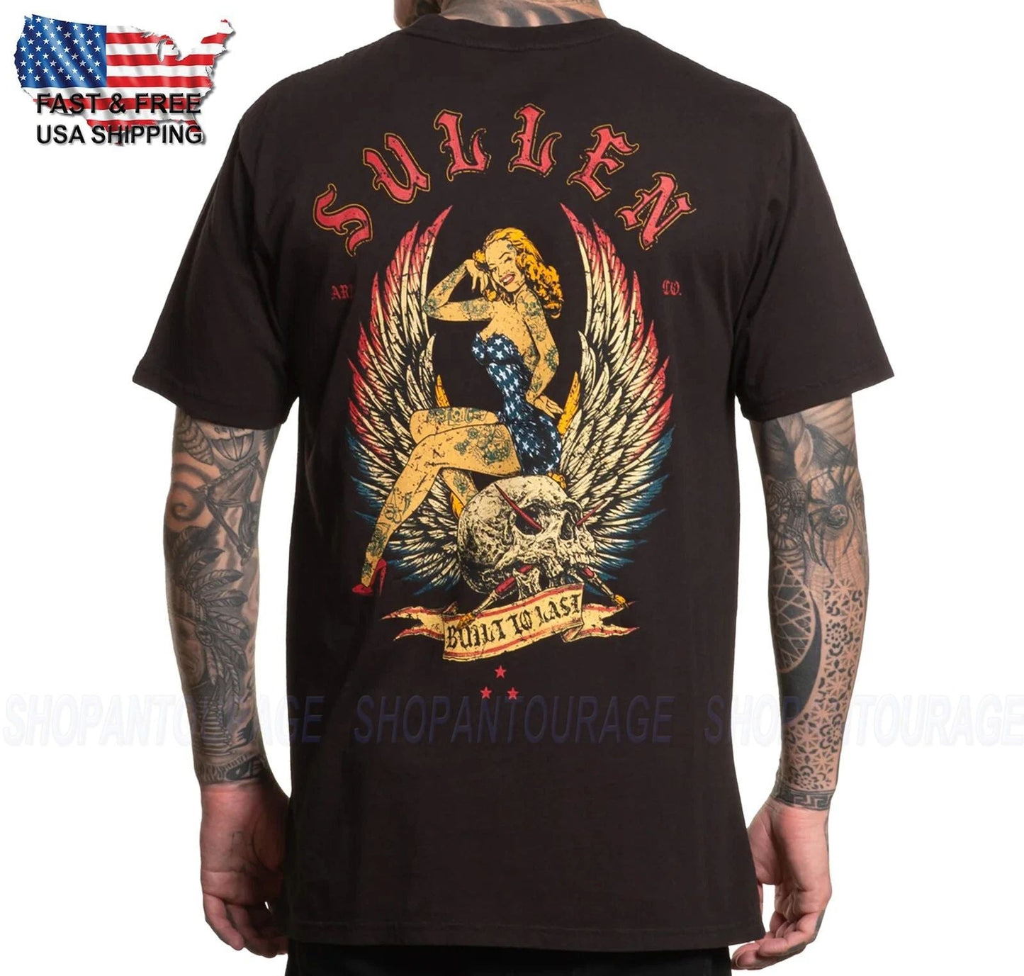 Sullen Art Collective Americana Premium Fit SCM6872 Short Sleeve T-shirt For Men Unisex T-shirt, Sweatshirt, Hoodie, Long Sleeve Tee - T-Shirt, Sweatshirt, Hoodie