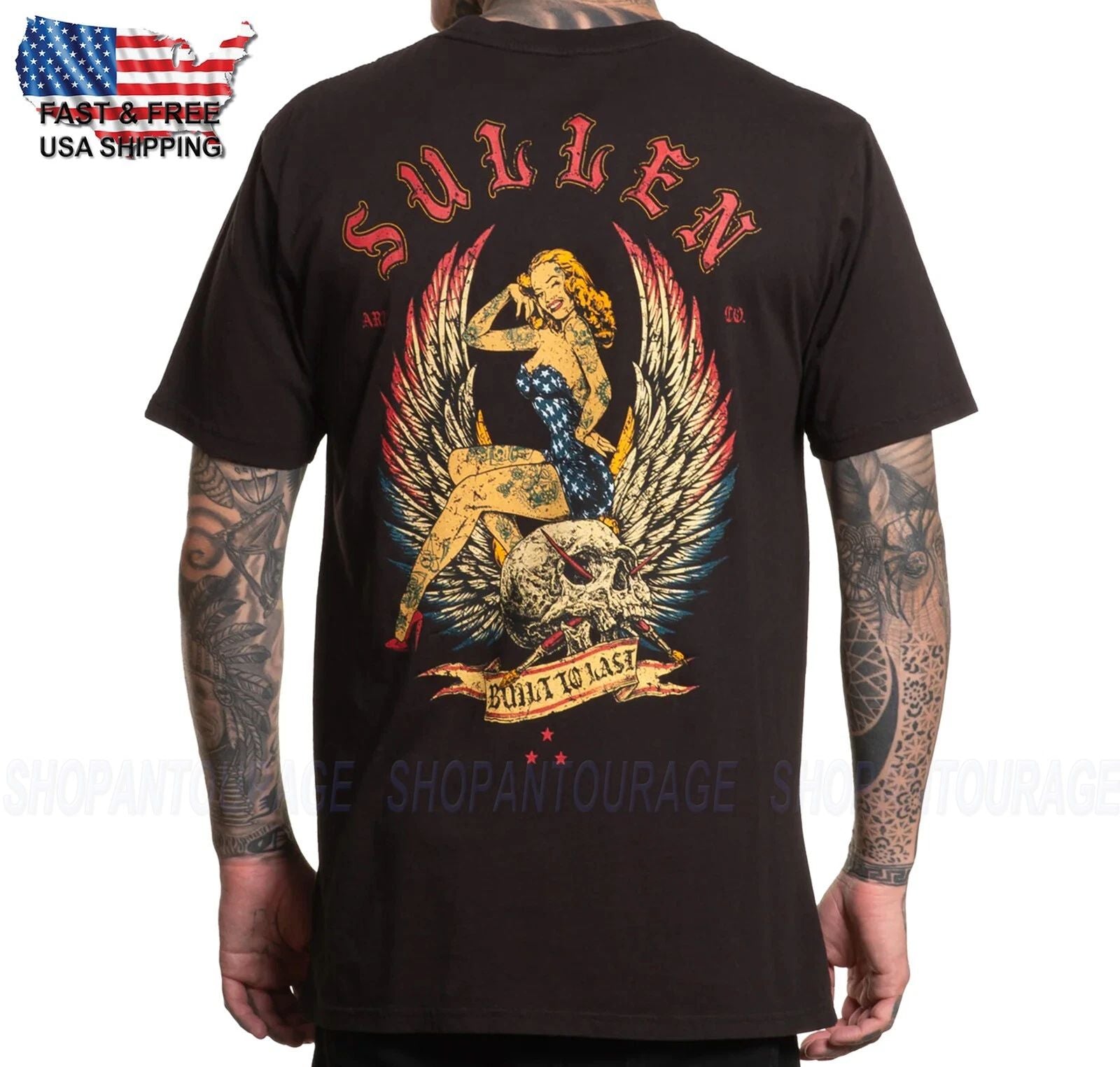 Sullen Art Collective Americana Premium Fit SCM6872 Short Sleeve T-shirt For Men Unisex T-shirt, Sweatshirt, Hoodie, Long Sleeve Tee - T-Shirt, Sweatshirt, Hoodie