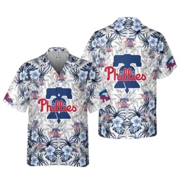 Philadelphia Phillies Liberty Bell Floral Hawaiian Shirt Unisex T-shirt, Sweatshirt, Hoodie, Long Sleeve Tee - T-Shirt, Sweatshirt, Hoodie