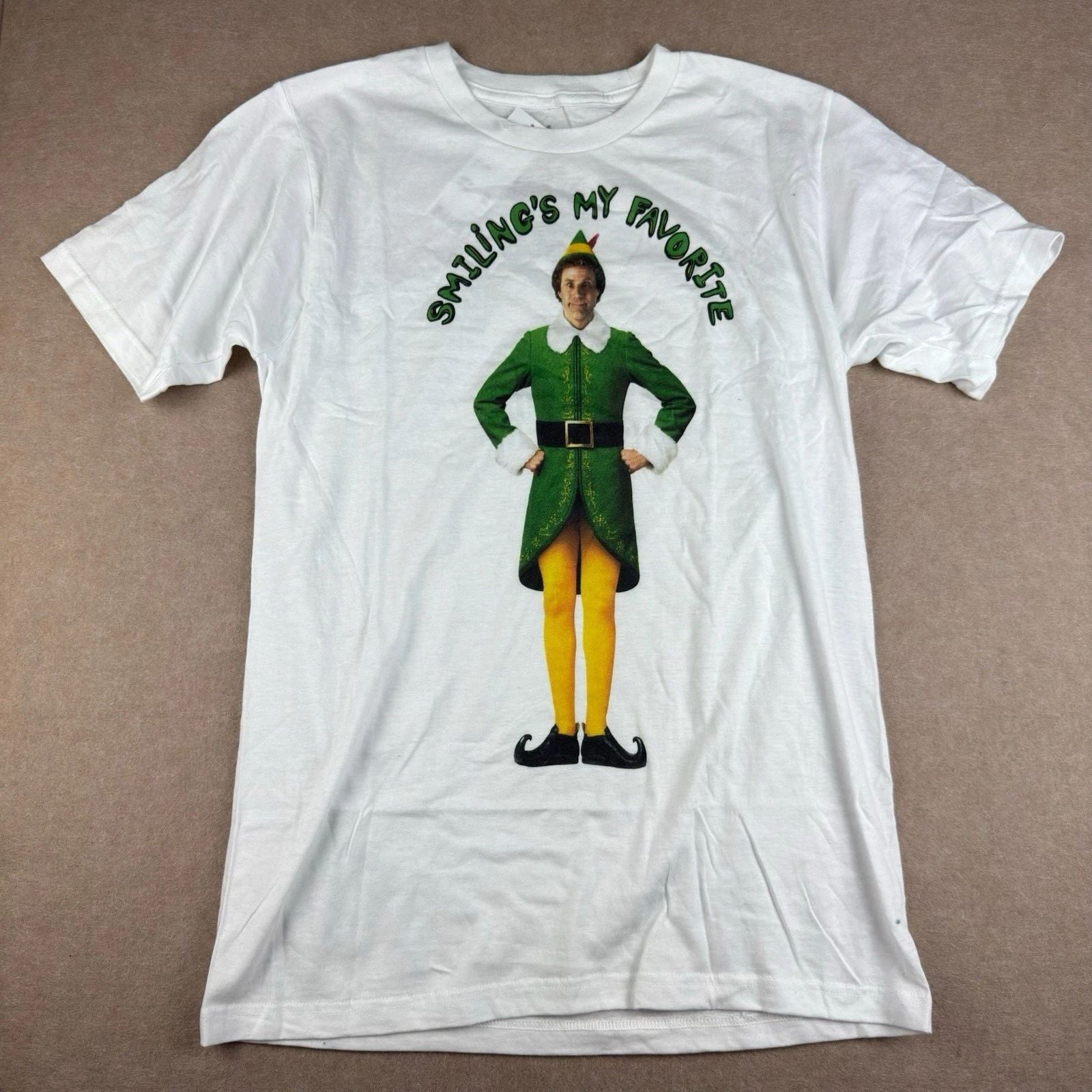 Elf Buddy Shirt Men S White Smilings My Favorite Movie Tee Christmas Holiday Unisex T-shirt, Sweatshirt, Hoodie, Long Sleeve Tee - T-Shirt, Sweatshirt, Hoodie