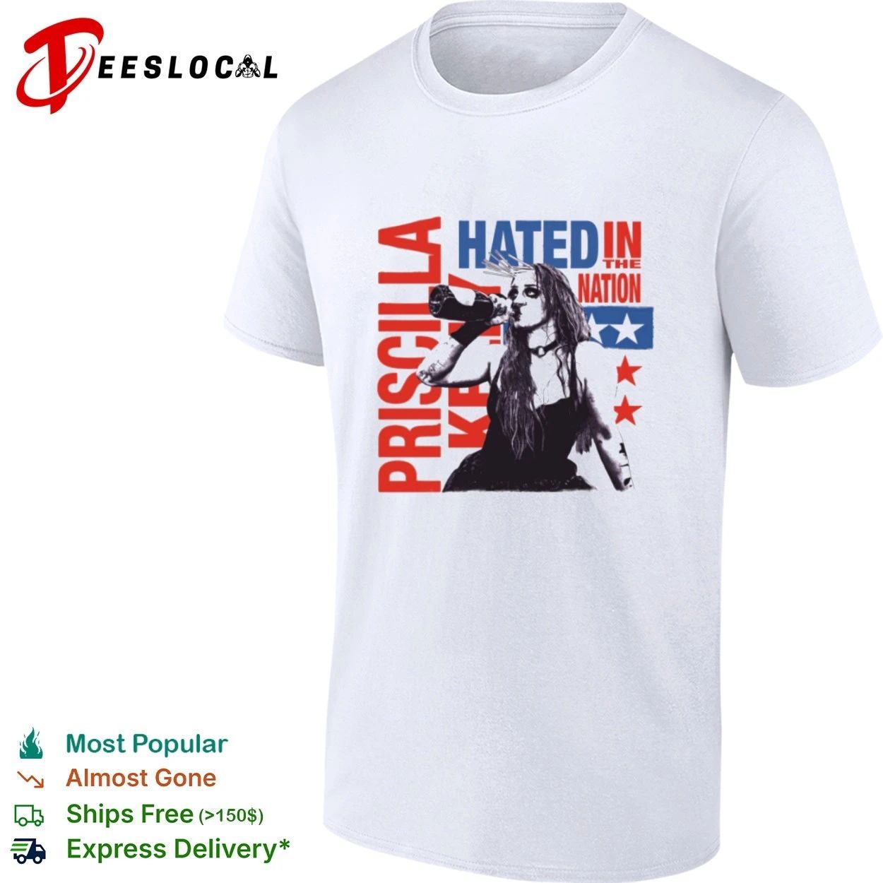 Priscilla Kelly Hated in the Nation Wrestling T-shirt Unisex T-shirt, Sweatshirt, Hoodie, Long Sleeve Tee - T-Shirt, Sweatshirt, Hoodie