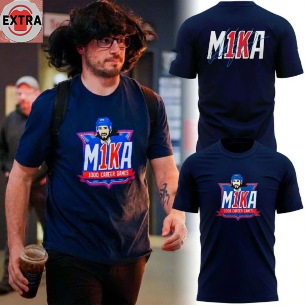 New York Rangers M1KA Mika Zibanejad 1000 Career Games 2026 Navy Shirt Unisex T-shirt, Sweatshirt, Hoodie, Long Sleeve Tee - T-Shirt, Sweatshirt, Hoodie