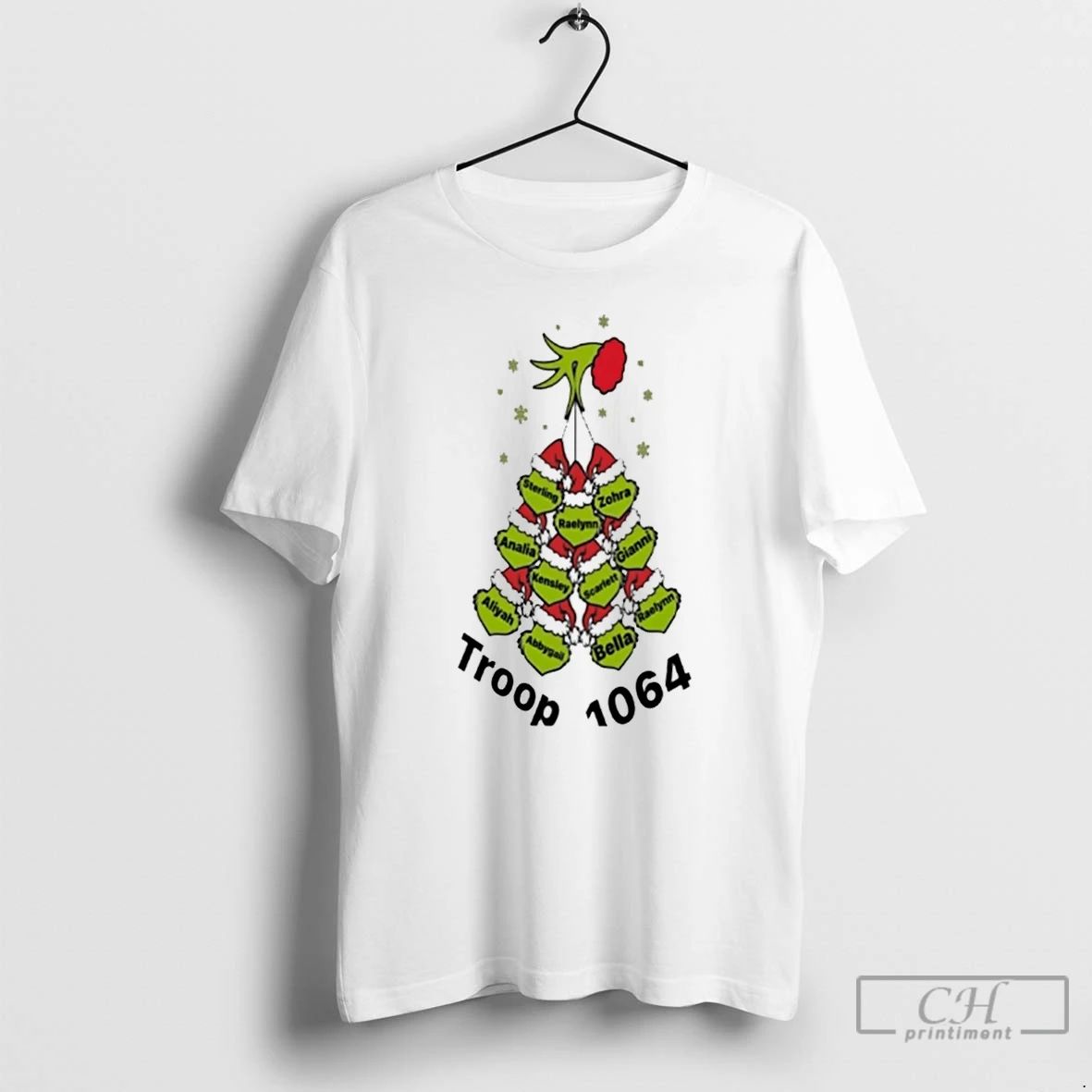 Premium Grinch Christmas Tree Troop 1064 T Shirts Unisex T-shirt, Sweatshirt, Hoodie, Long Sleeve Tee - T-Shirt, Sweatshirt, Hoodie