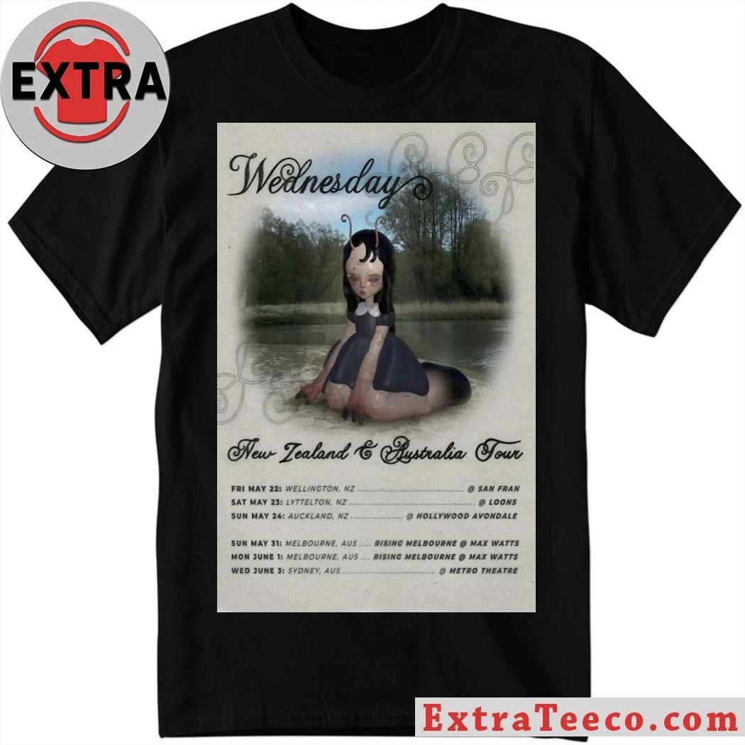 Wednesday New Zealand & Australia 2026 Poster Shirt Unisex T-shirt, Sweatshirt, Hoodie, Long Sleeve Tee - T-Shirt, Sweatshirt, Hoodie