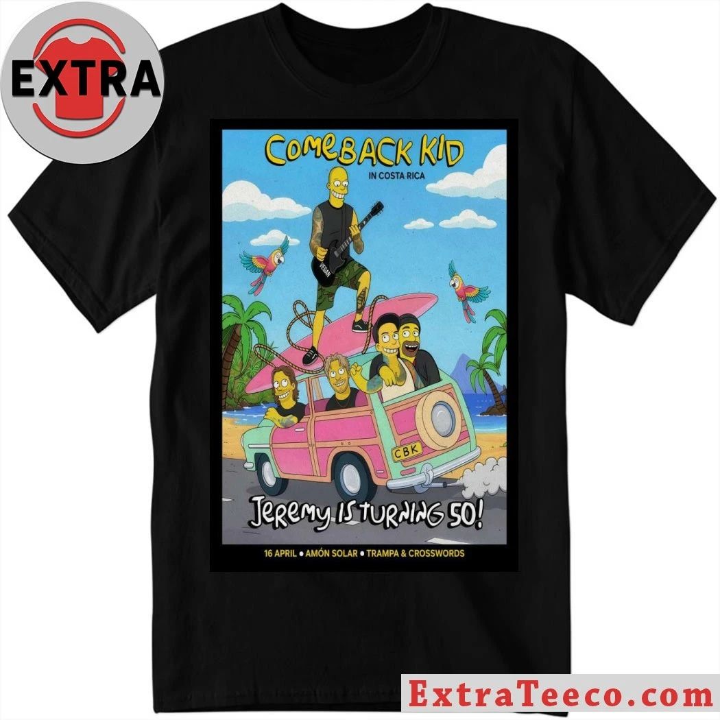 Comeback Kid Apr 16 2026 Amon Solar In San Jose Costa Rica Poster Shirt Unisex T-shirt, Sweatshirt, Hoodie, Long Sleeve Tee - T-Shirt, Sweatshirt, Hoodie