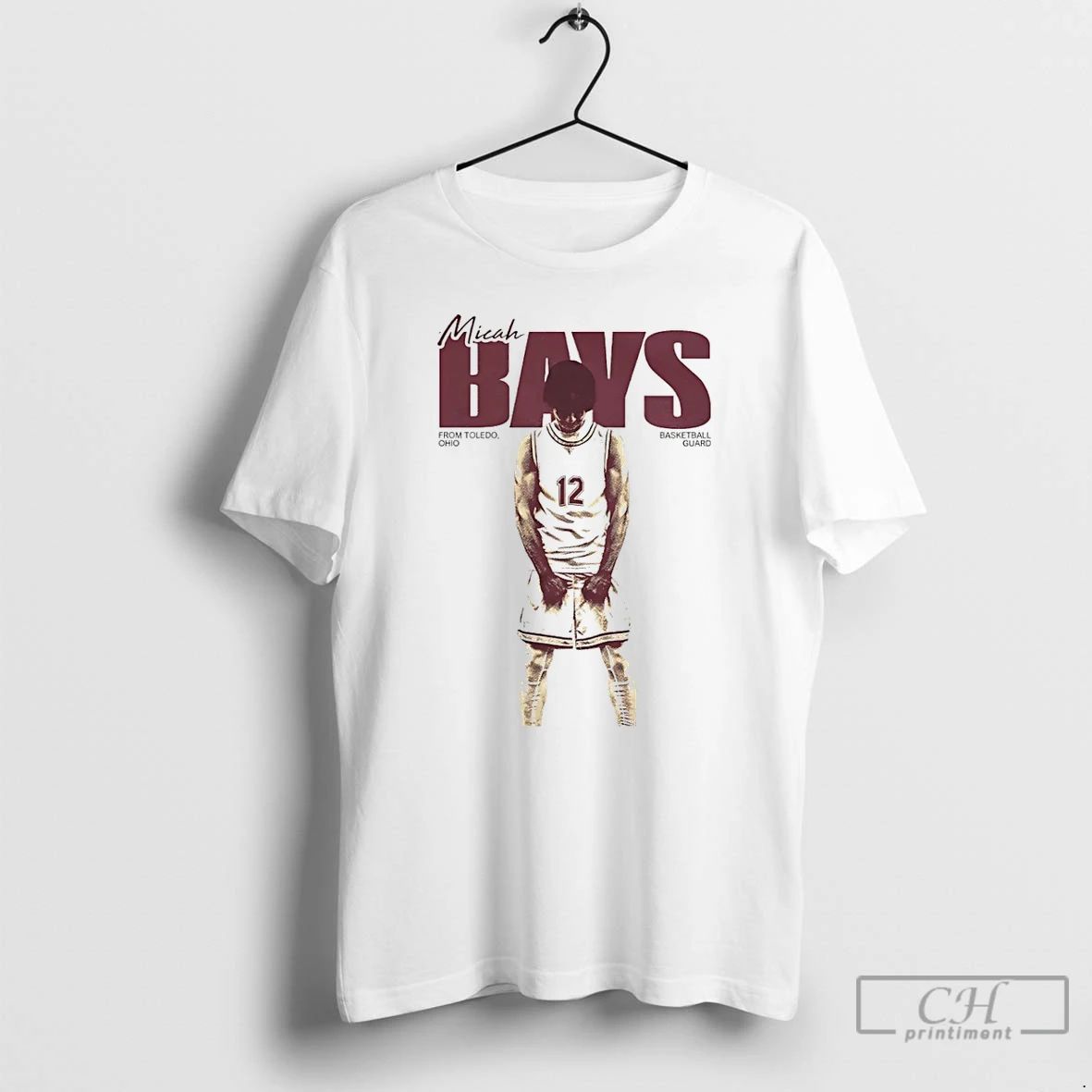 Premium Micah Bays Basketball Guard From Toledo Ohio Vintage T Shirts Unisex T-shirt, Sweatshirt, Hoodie, Long Sleeve Tee - T-Shirt, Sweatshirt, Hoodie