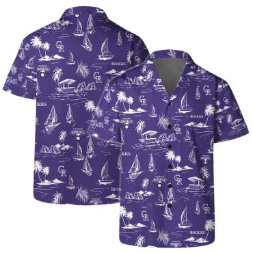 Colorado Rockies Coastal Sail Hawaiian Shirt Unisex T-shirt, Sweatshirt, Hoodie, Long Sleeve Tee - T-Shirt, Sweatshirt, Hoodie