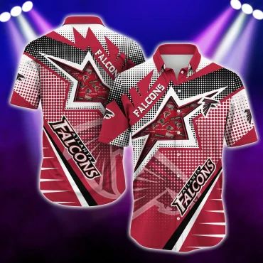 Atlanta Falcons Starburst Hawaiian Shirt Unisex T-shirt, Sweatshirt, Hoodie, Long Sleeve Tee - T-Shirt, Sweatshirt, Hoodie