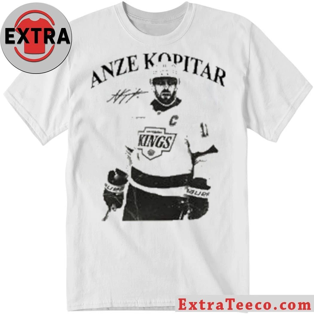 Angeles Kings Anze Kopitar Signature Shirt Unisex T-shirt, Sweatshirt, Hoodie, Long Sleeve Tee - T-Shirt, Sweatshirt, Hoodie