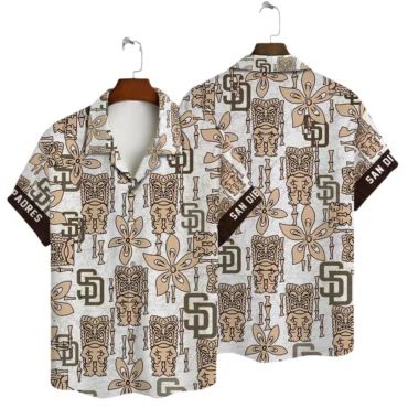 San Diego Padres Tiki Tropics Hawaiian Shirt Unisex T-shirt, Sweatshirt, Hoodie, Long Sleeve Tee - T-Shirt, Sweatshirt, Hoodie
