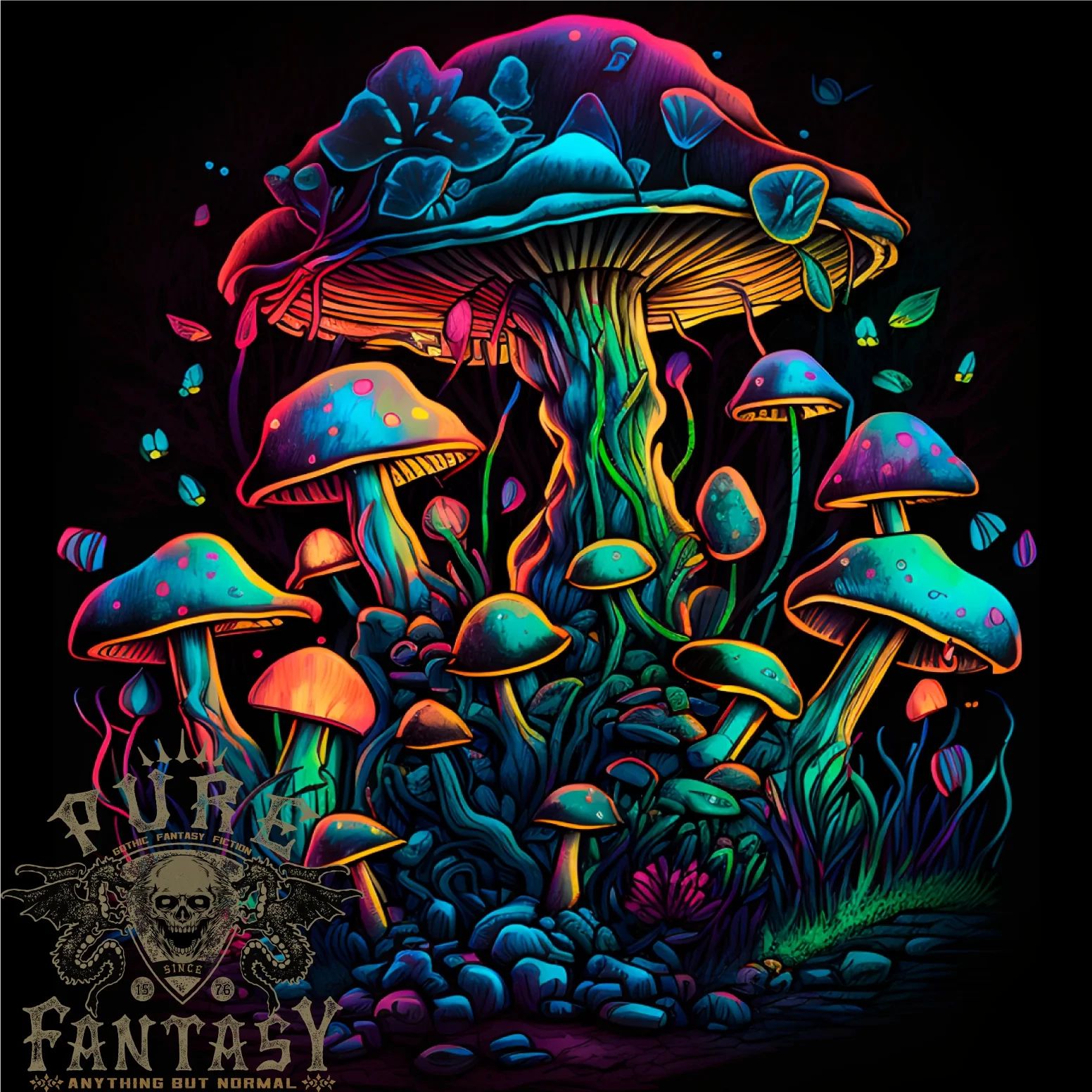 Psychedelic Magic Mushrooms Trippy LSD Mens Light Cotton T-Shirt Unisex T-shirt, Sweatshirt, Hoodie, Long Sleeve Tee - T-Shirt, Sweatshirt, Hoodie