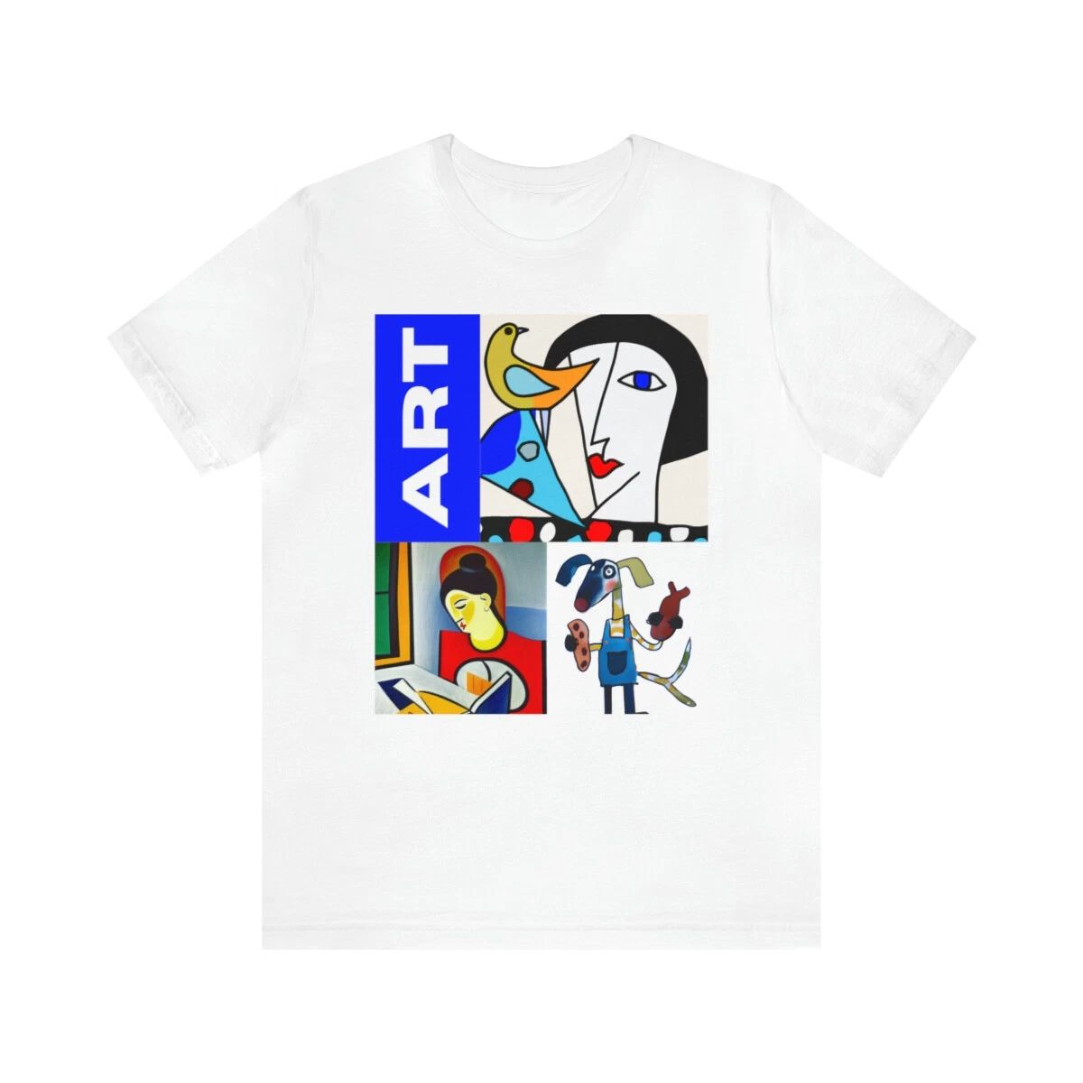 AI Art Shirt Tshirt Modern Cool Unique Picasso-style Gift for Women and Men Unisex T-shirt, Sweatshirt, Hoodie, Long Sleeve Tee - T-Shirt, Sweatshirt, Hoodie