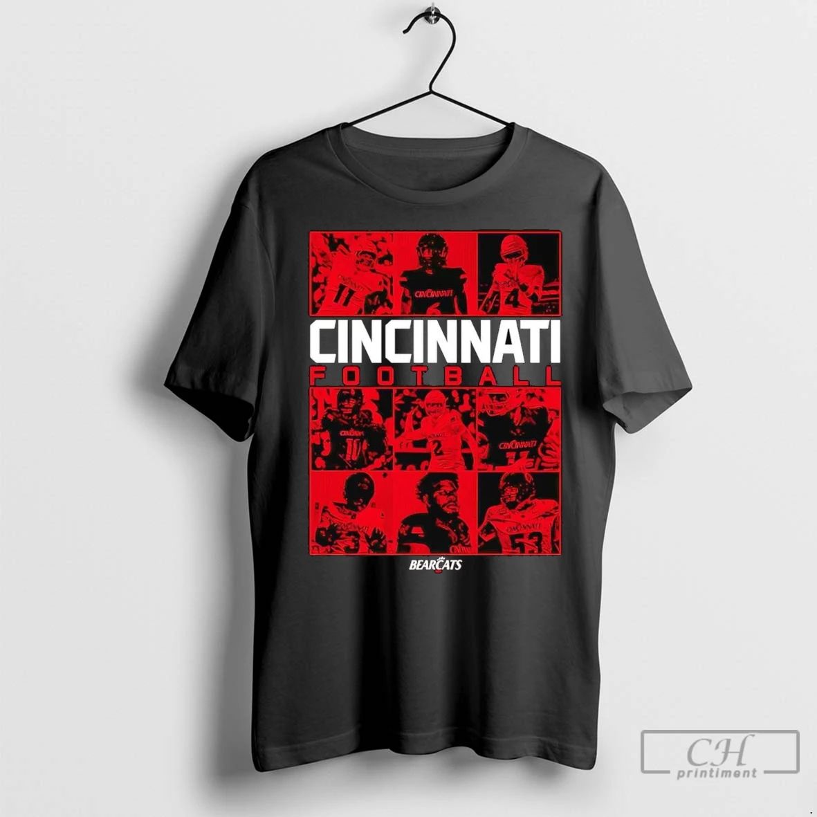 Premium Cincinnati Bearcats Playmakers Portrait Unisex T-shirt, Sweatshirt, Hoodie, Long Sleeve Tee - T-Shirt, Sweatshirt, Hoodie