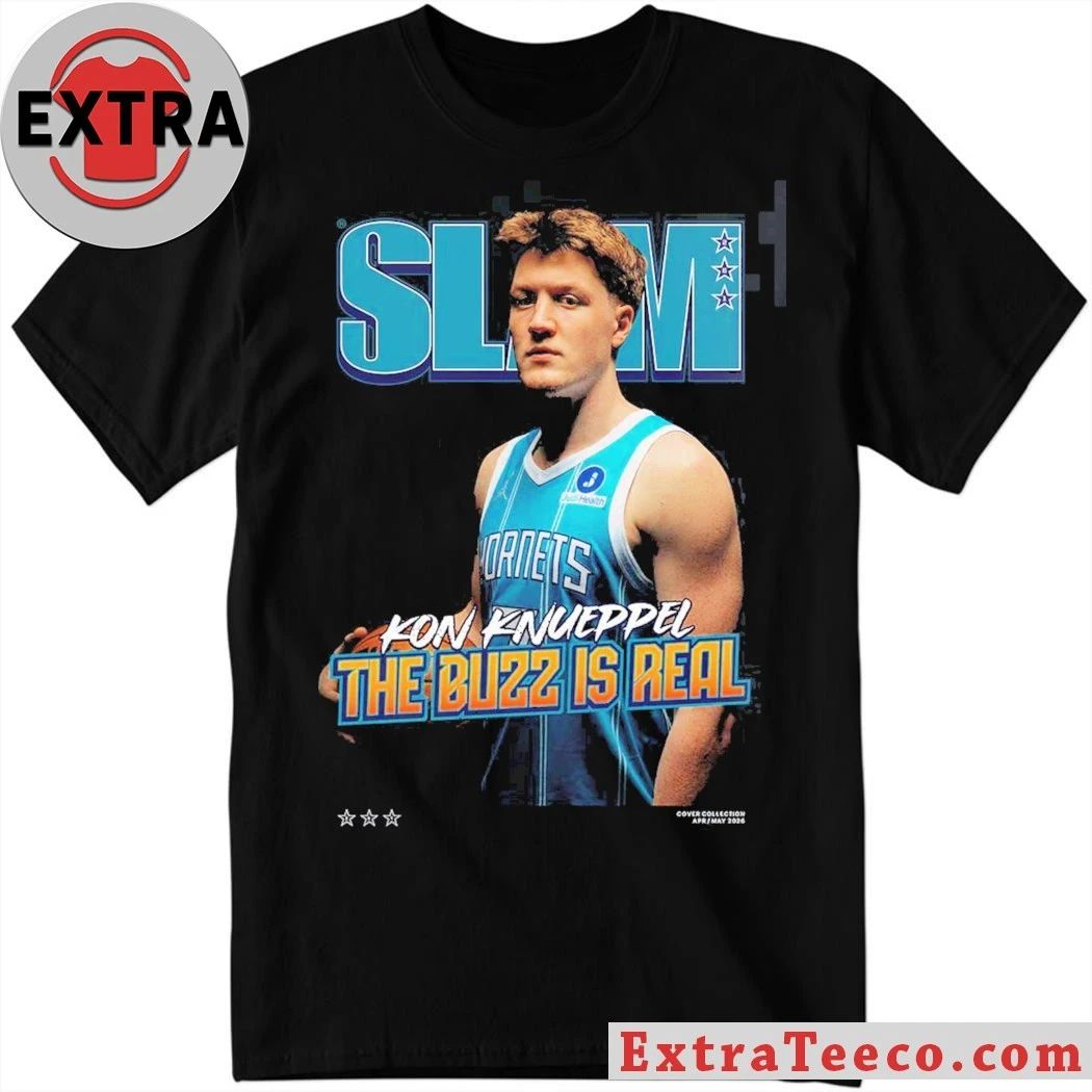 Kon Knueppel Charlotte Hornets SLAM 261 Cover The Buzz Is Real 2026 T-Shirt Unisex T-shirt, Sweatshirt, Hoodie, Long Sleeve Tee - T-Shirt, Sweatshirt, Hoodie