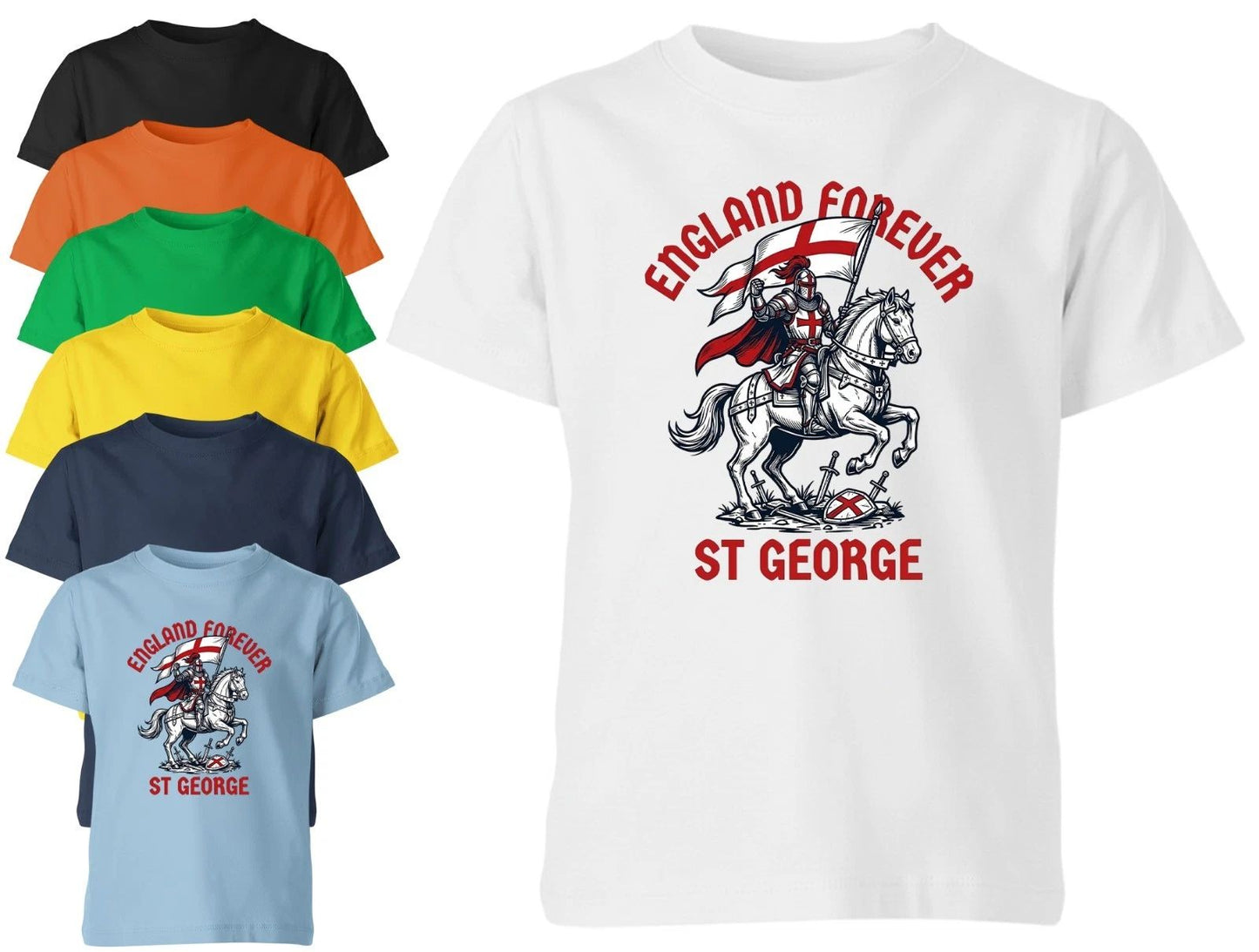 St Georges Day England T Shirt British St George's Kids Boys Girls Tee Top Unisex T-shirt, Sweatshirt, Hoodie, Long Sleeve Tee - T-Shirt, Sweatshirt, Hoodie
