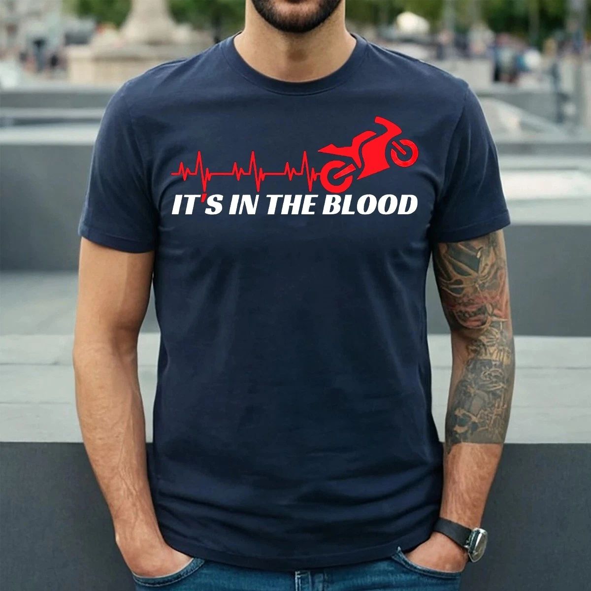 It's In The Blood | Motorbike | Superbike Racing | FUNNY | MEN'S T-SHIRT TEE TOP Unisex T-shirt, Sweatshirt, Hoodie, Long Sleeve Tee - T-Shirt, Sweatshirt, Hoodie
